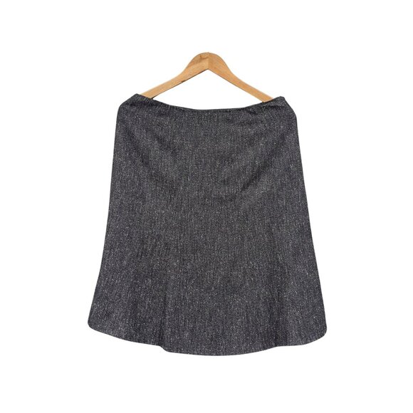 Calvin Klein Black Textured A-Line Skirt Salt & Pepper Size 6 Line - Picture 3 of 7